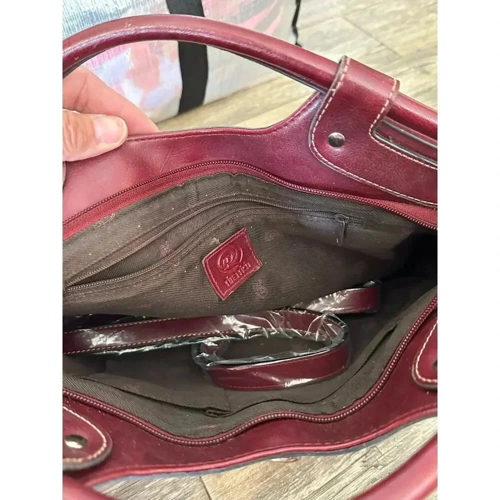 Rina Rich red Leather Crossbody clutch Handbag